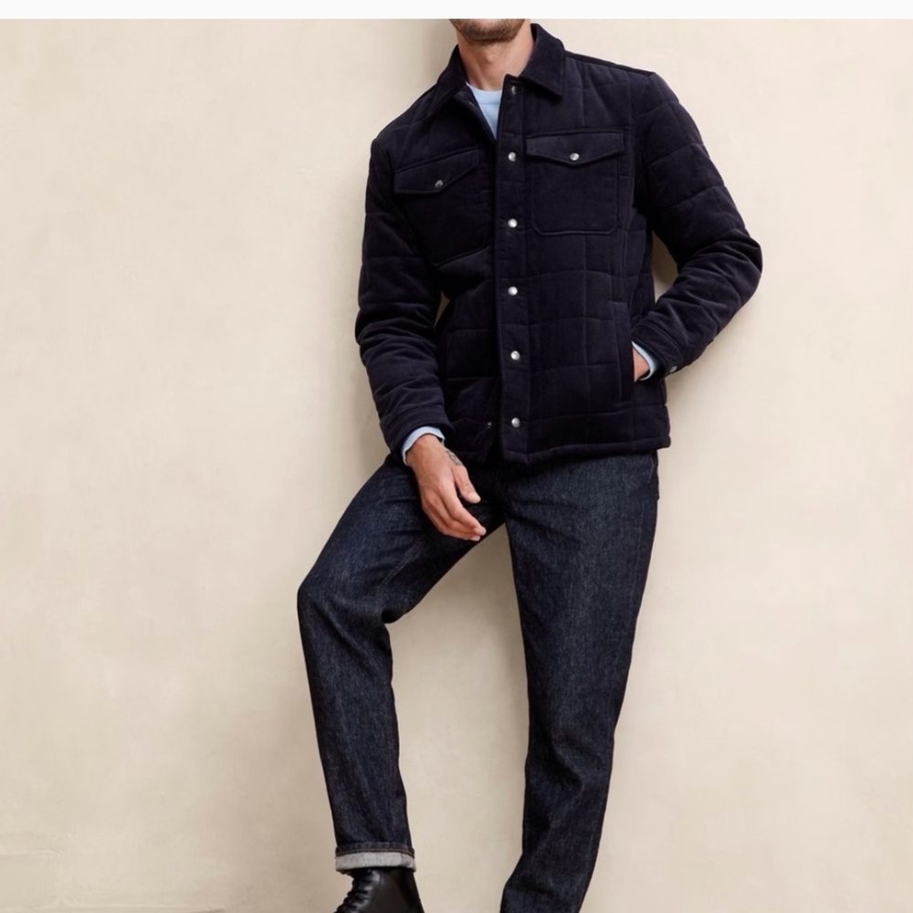 Banana Republic Men's Dark Quilted Jacket